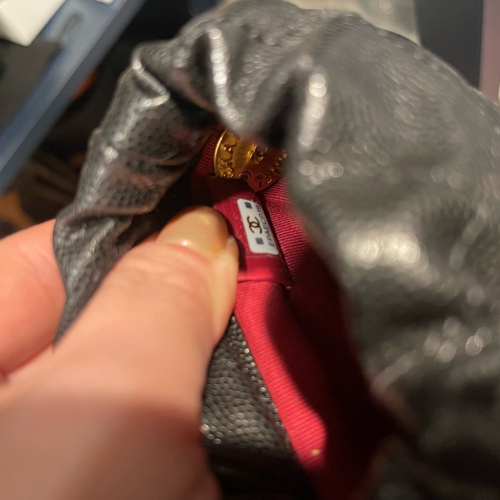Authentic Chanel Micro Medallion Drawstring Cavia… - image 8